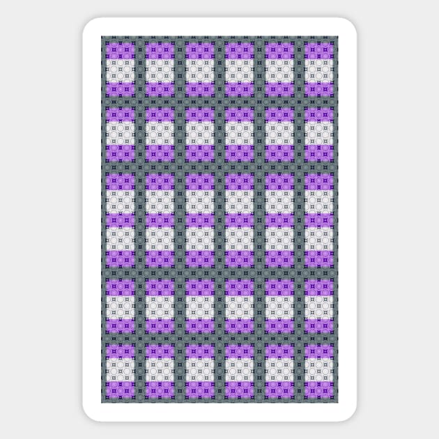 Ace Patterned Plaid Sticker by Amanda1775